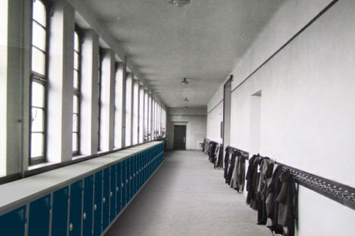 Demi-Casier dans un couloir d'école